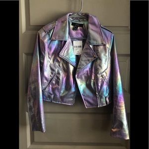 Holographic / Iridescent Moto Jacket